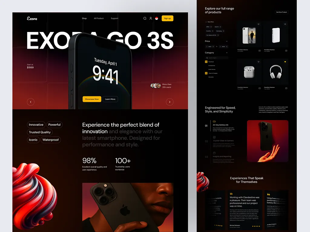 طراحی سایت تلفن همراه و لوازم جانبی