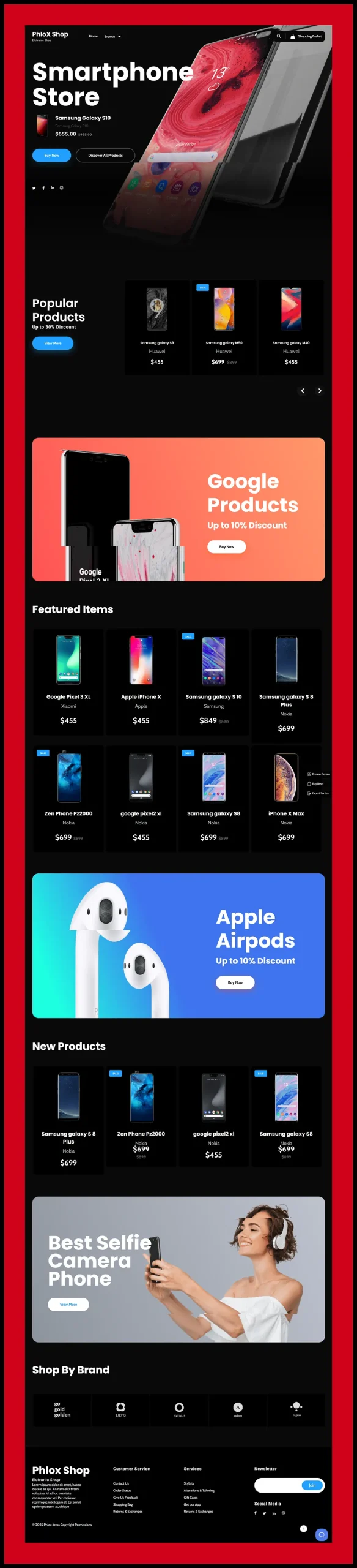 طراحی سایت تلفن همراه و لوازم جانبی