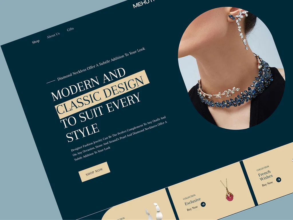 طراحی سایت فروشگاه جواهرات و ساعت