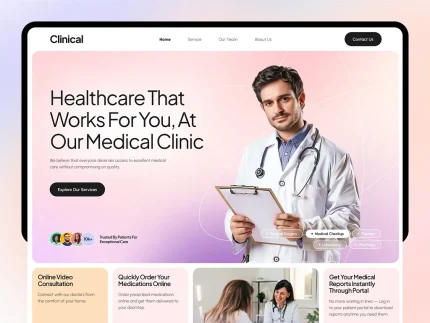🏥 طراحی سایت کلینیک‌های پزشکی و پزشکان